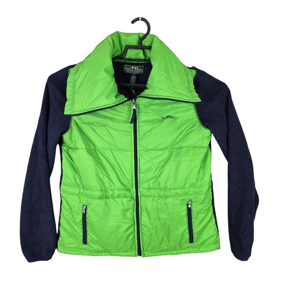 Lauren Ralph Lauren Jackets & Blazers - Womens LRL Lauren Active Ralph Lauren Green & Navy Full Zip Jacket Polyester M